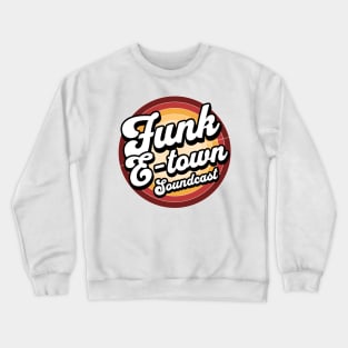 FUNK E-TOWN SOUNDCAST  - Staged Gradient Logo (Brown/tan) Crewneck Sweatshirt